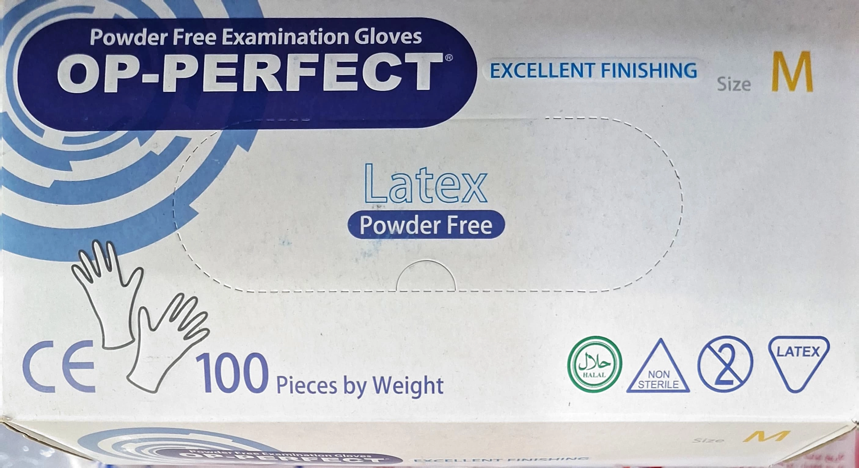دستکش لاتکس OP-PERFECT بسته 100 عددی