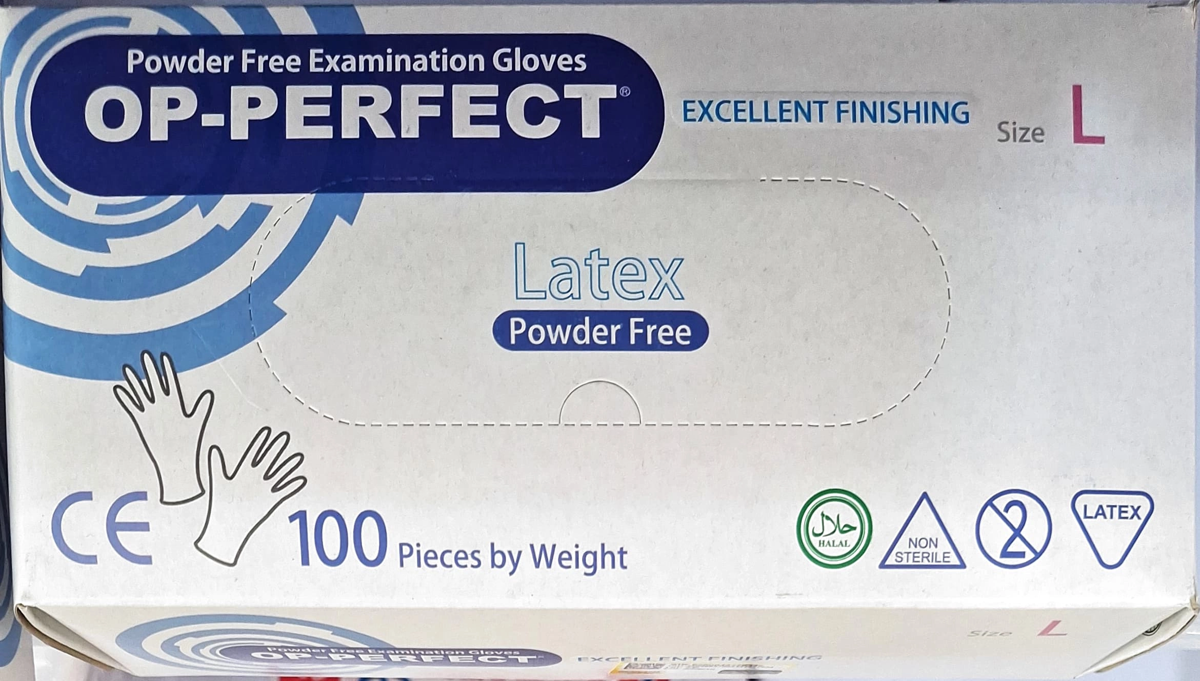 دستکش لاتکس OP-PERFECT بسته 100 عددی
