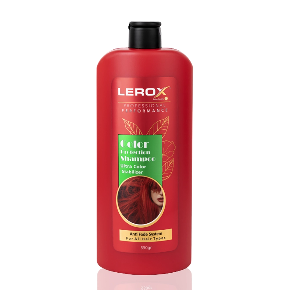 شامپو تثبیت کننده رنگ مو سر لروکس مدل color protection وزن 550 گرم