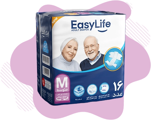 پوشینه بزرگسال ایزی لایف چسبی متوسط مدیوم M